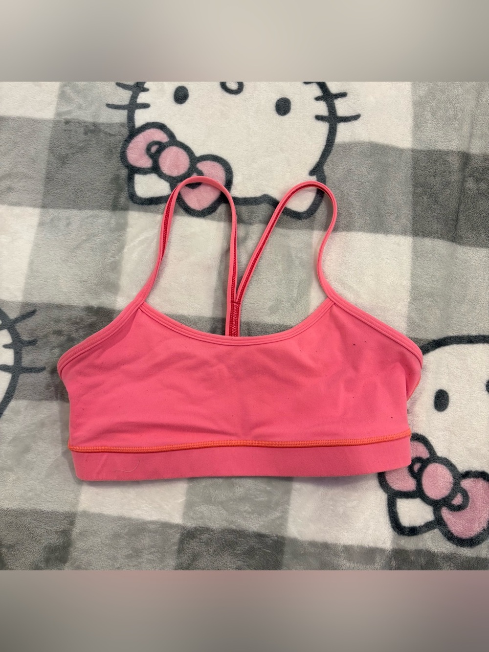 Lululemon Pink Racerback Sports Bra | Size 8 | Athletic Activewear